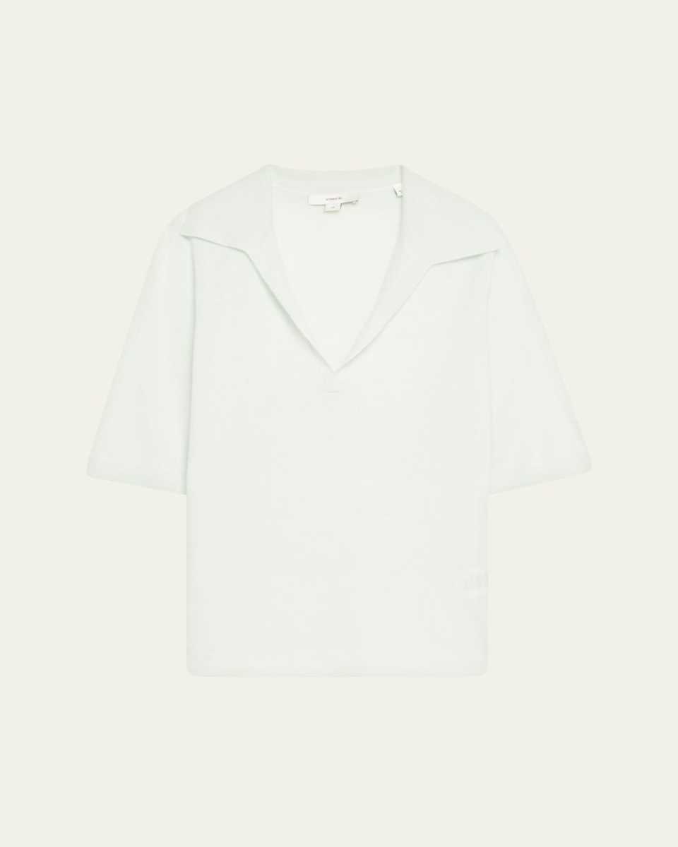 Mulberry Silk and Cashmere Polo Top